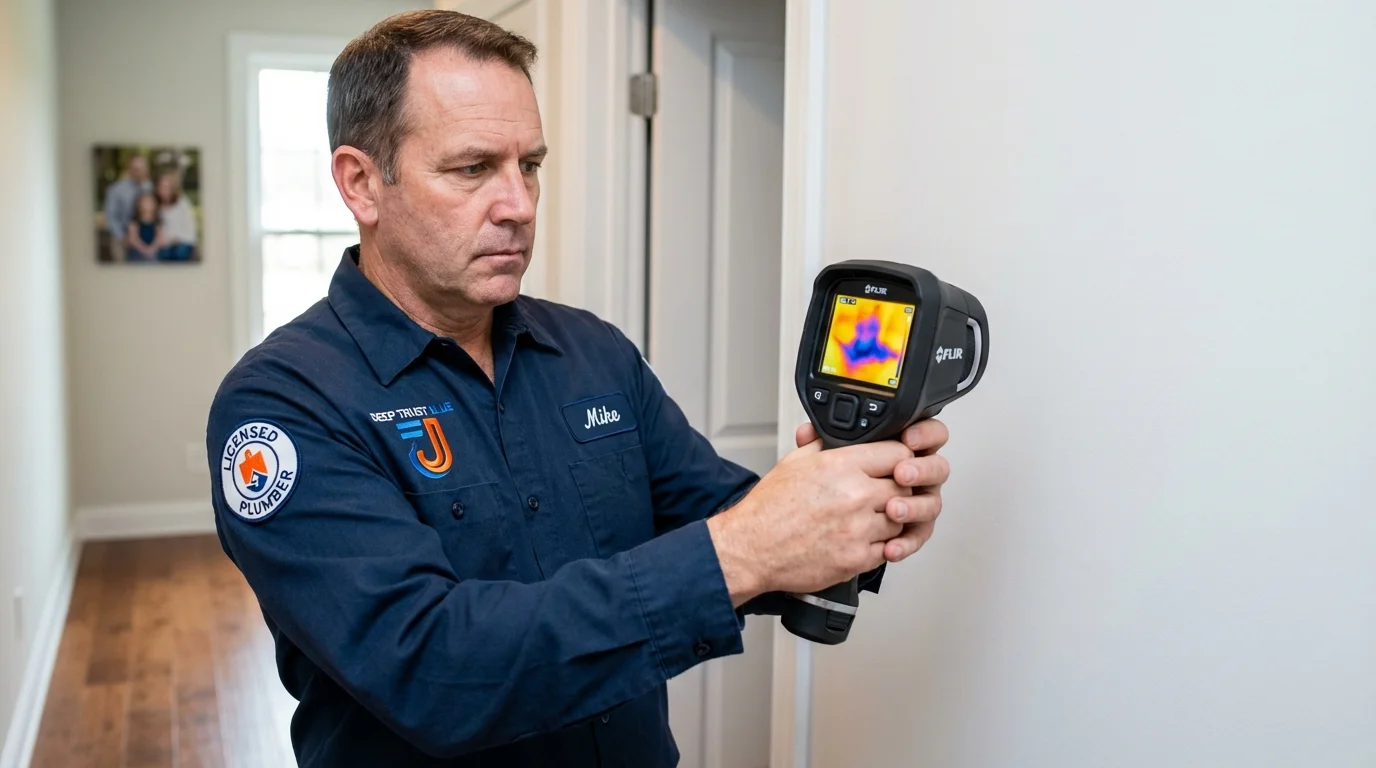 Thermal imaging leak detection by Johns Plumbing LLC in Ukiah